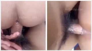 ဖင်ထဲကို ကိုယ်တိုင်ထည့်ပြီးဆောင့်ပေးတာ – Couple Outdoor Doggy Anal Sex