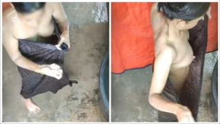 ရေချိုးချောင်းရိုက် (၃၈) – Myanmar Woman Showering At Home