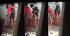 ဦးလေးတို့လည်းငယ်မူပြန်တာ မတ်တက်ရပ်လိုးတာ ချောင်းရိုက်လေးမိ