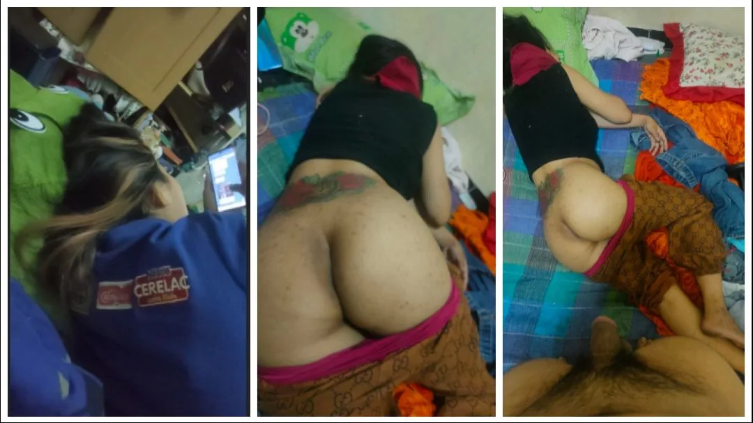 ဖုန်းကြည့်နေတဲ့မိန်းမကို ဘေးတစောင်းခွလိုးတဲ့ မြန်မာအောကား – Fucking a wife who is looking her phone